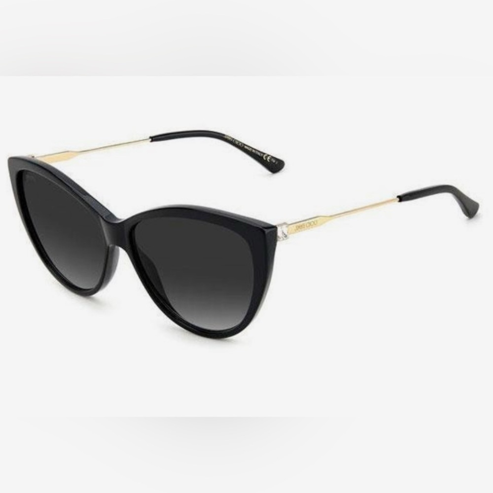 Jimmy Choo Black Cat-Eye Sunglasses RYM/S 0807/90 - Picture 5 of 10